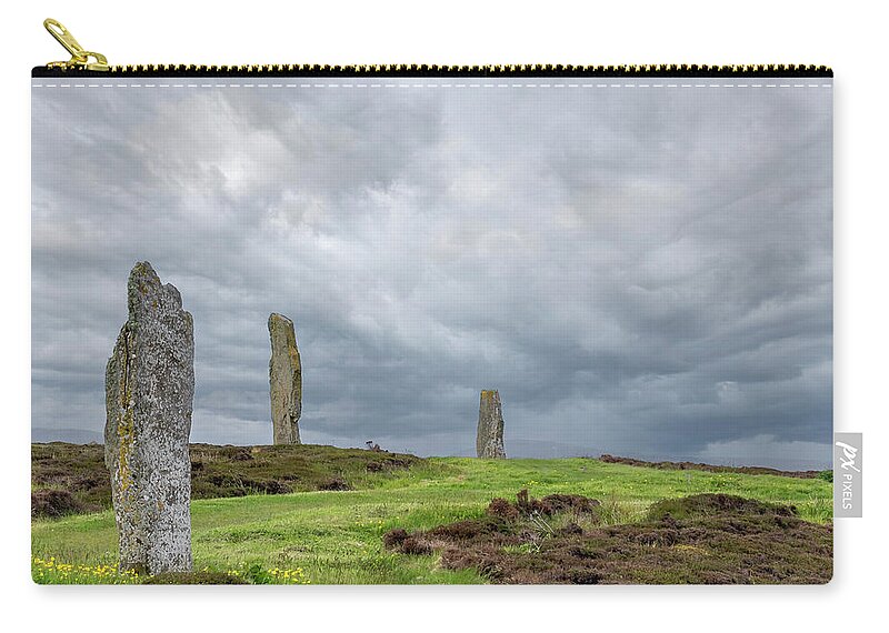 Stones Carry-all Pouch featuring the photograph Standing Stones of Brodgar by Holly Ross