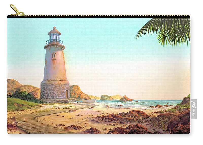 Michael Humphries Zip Pouch featuring the painting Standing Strong Against the Wind by Michael Humphries