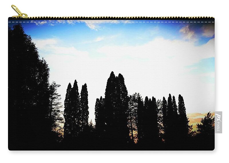 Sunset Zip Pouch featuring the photograph Standing tall I'm the sunset by Shalane Poole