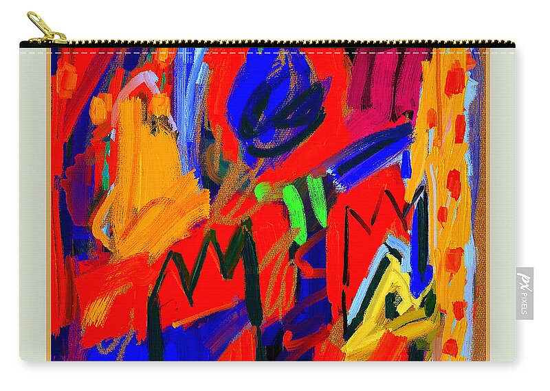  Expressive Zip Pouch featuring the digital art Standing Together by Janis Kirstein