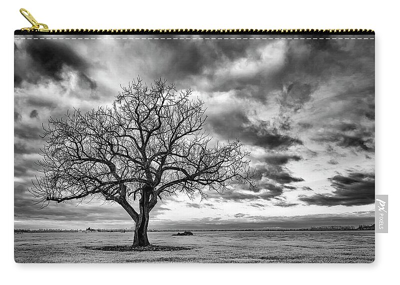 Country Images Zip Pouch featuring the photograph Standing Watch by Steven Clark