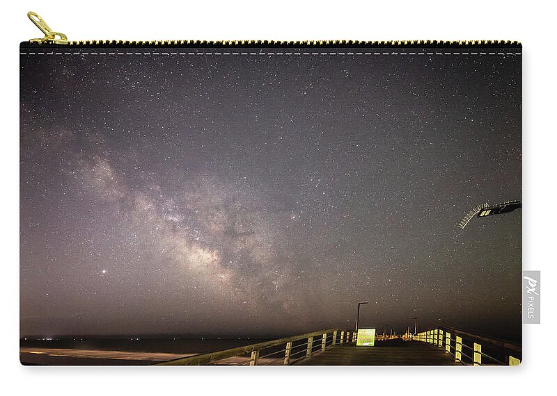 Oak Island Zip Pouch featuring the photograph Stars at the Pier by Nick Noble