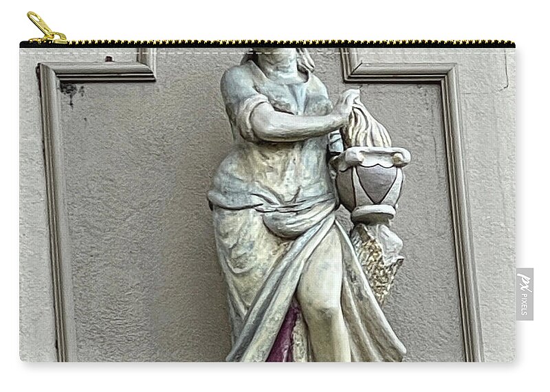 Statue Zip Pouch featuring the photograph Statue San Francisco Home by Perry Hoffman