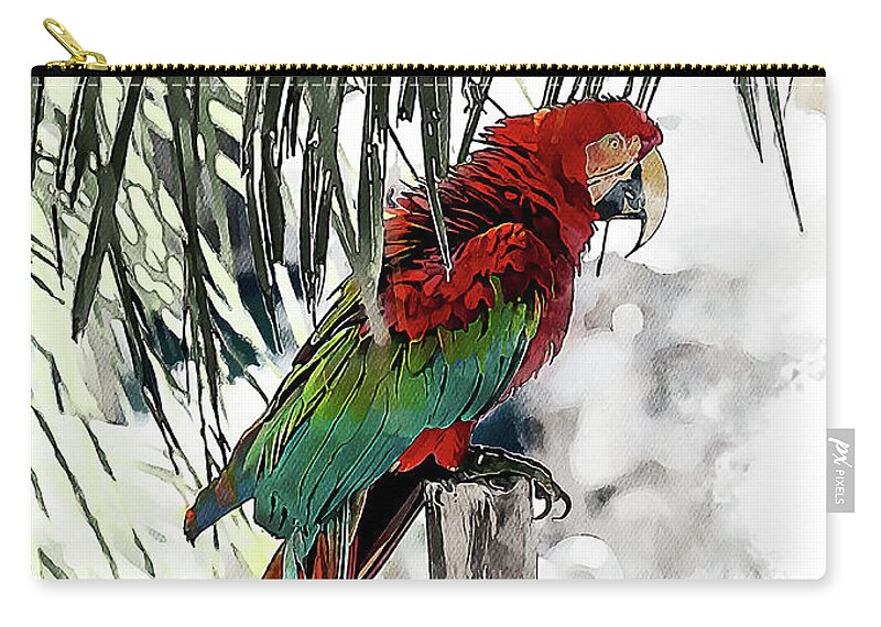 Macaw Zip Pouch featuring the photograph Steel Drummer by David Smith