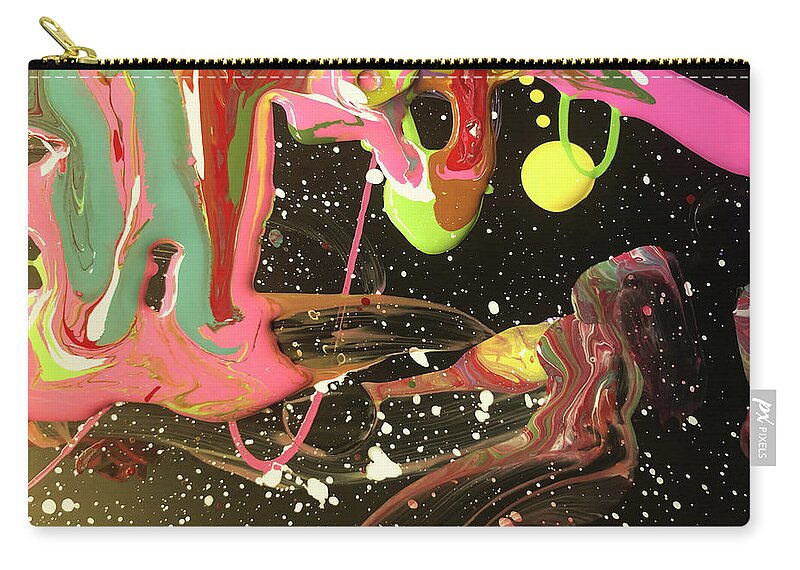 Imaginary Lands Zip Pouch featuring the digital art Steering Through The End Of Time by Becky Titus