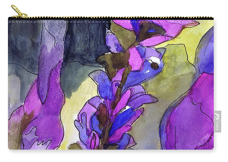 Lavender Zip Pouch featuring the painting Lavender and more. by Genevieve Holland