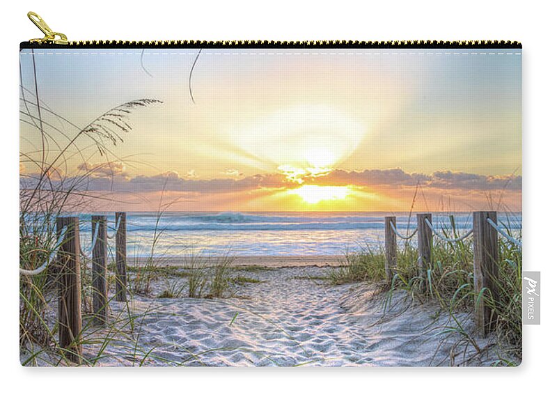Clouds Zip Pouch featuring the photograph Step Into Paradise II by Debra and Dave Vanderlaan
