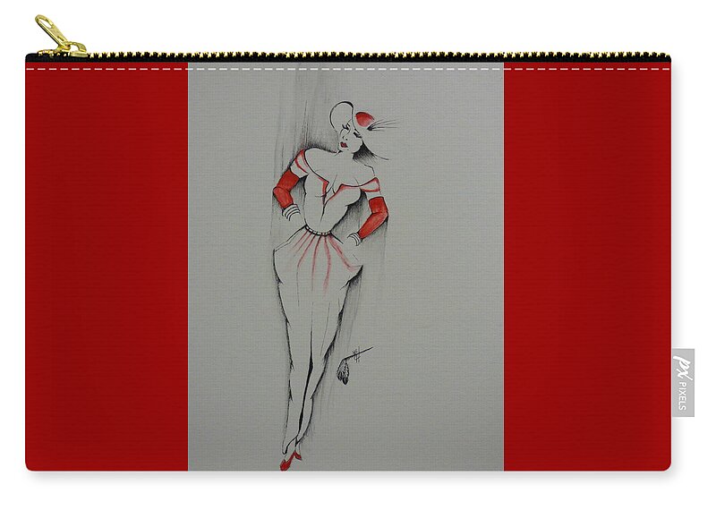 Stepping Zip Pouch featuring the painting Stepping in Style by Kem Himelright