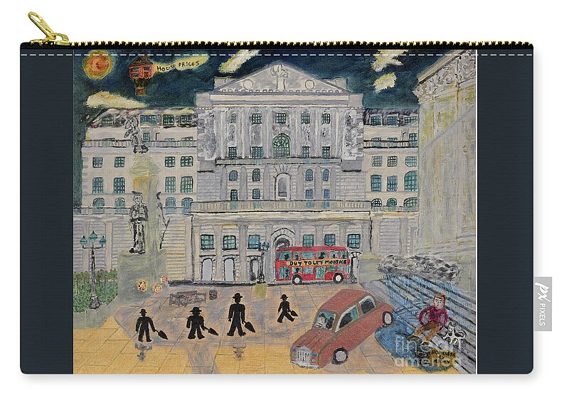 London Carry-all Pouch featuring the painting Sterling Disaster by David Westwood