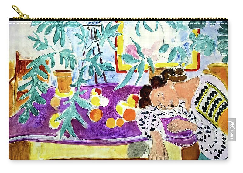 Still Life Zip Pouch featuring the painting Still Life With Sleeper by Henri Matisse 1940 by Henri Matisse