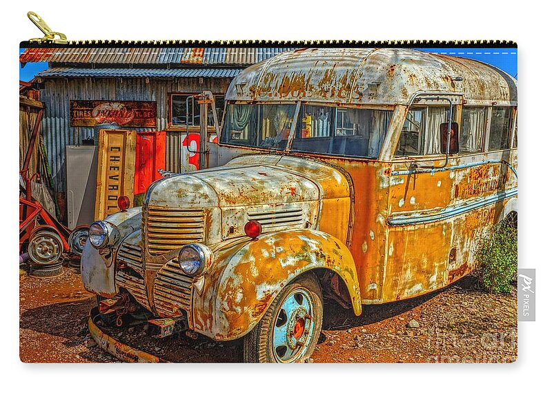  Carry-all Pouch featuring the photograph Still Wheels by Rodney Lee Williams