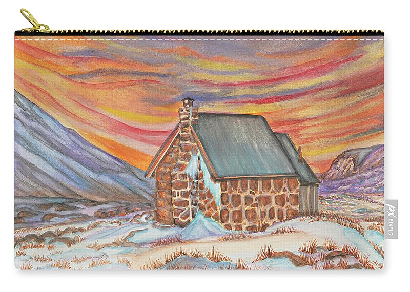 Art Carry-all Pouch featuring the painting Stone Refuge by The GYPSY and Mad Hatter
