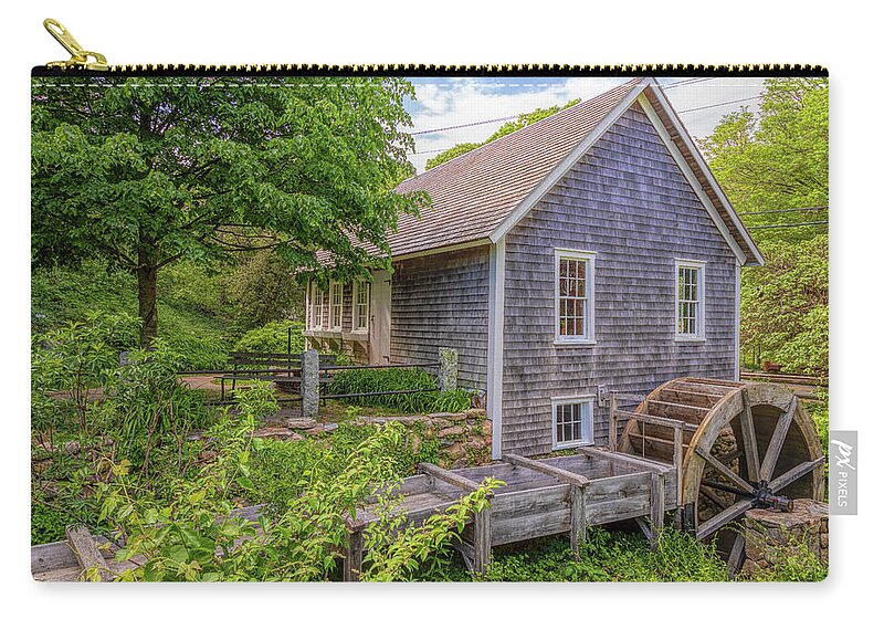Cape Cod Zip Pouch featuring the photograph Stony Brook Grist Mill and Museum by Rod Best