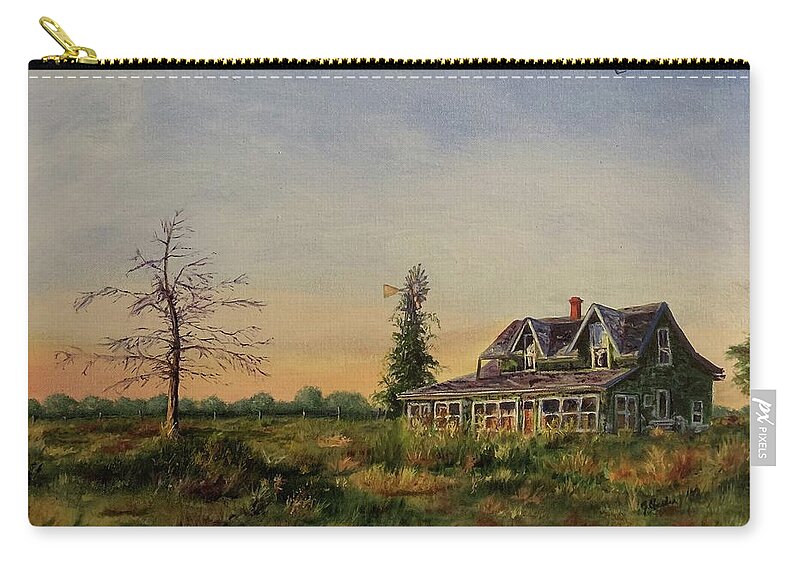 Landscape Zip Pouch featuring the painting Stories To Be Told by Jan Chesler