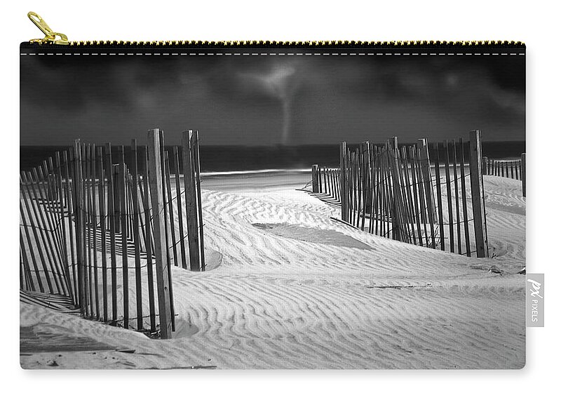 Maritime Zip Pouch featuring the photograph Storm on the Horizon by Anthony M Davis