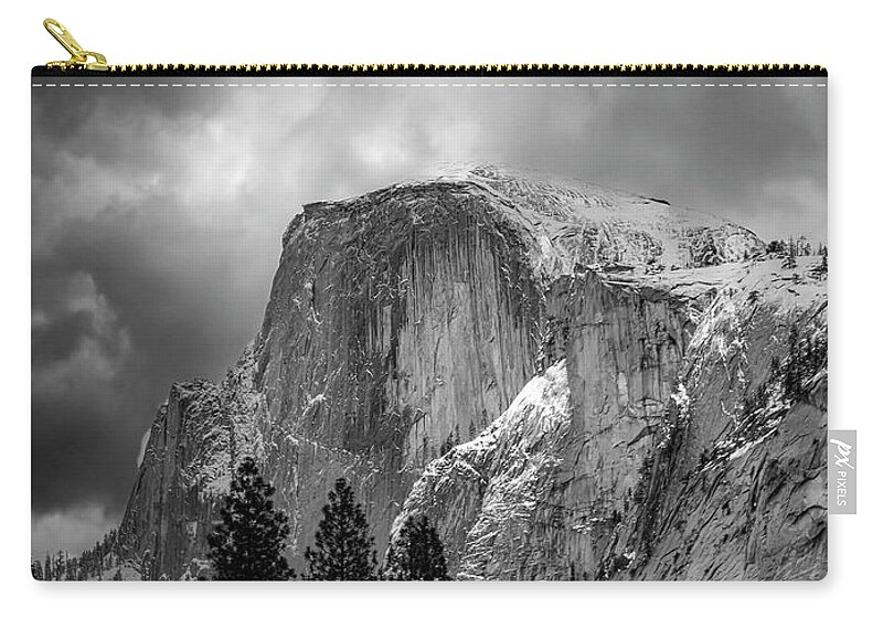 Landscape Carry-all Pouch featuring the photograph Stormy Half Dome by Romeo Victor