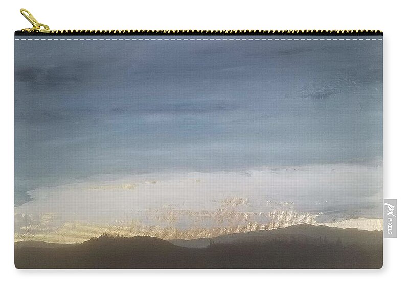 Zip Pouch featuring the painting Stormy Horizon by Caroline Philp