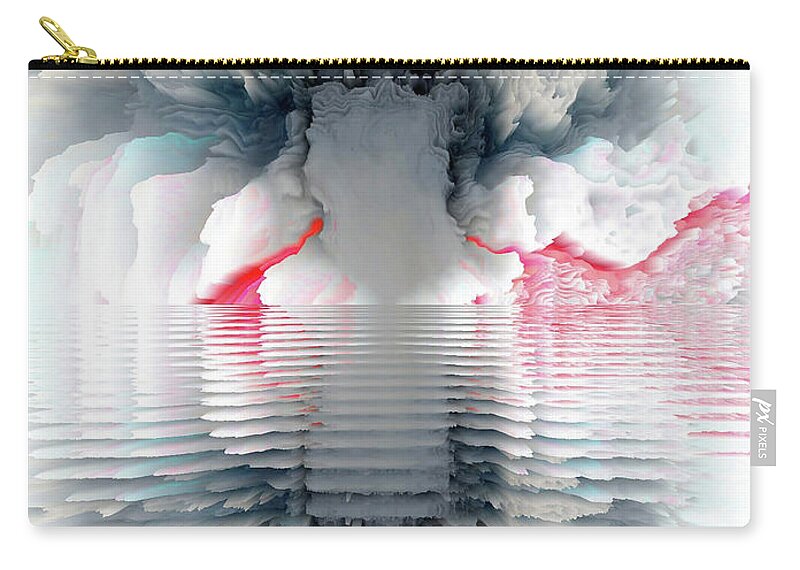 Art Zip Pouch featuring the digital art Stormy Voyage Ahead by Alexandra Vusir