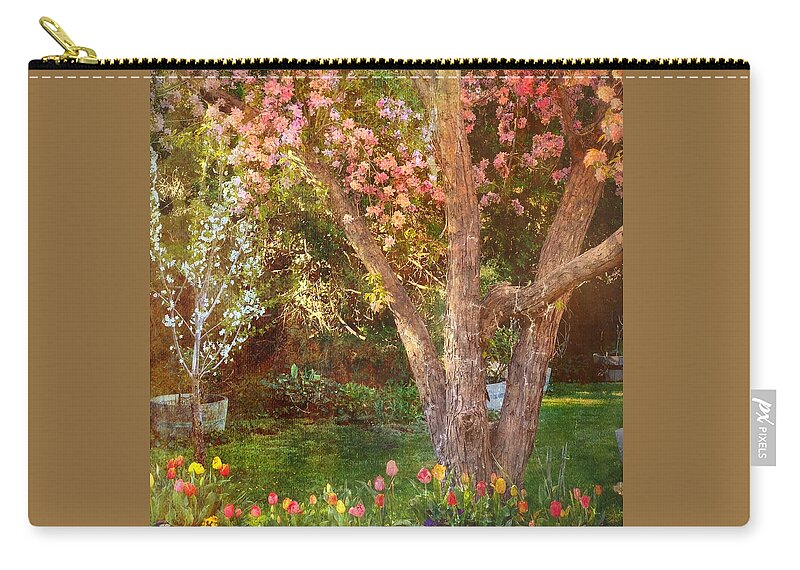 Flowers Zip Pouch featuring the photograph Storybook Spring by Mary Lee Dereske