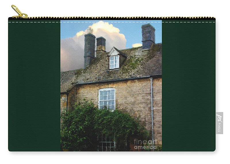 Stow-in-the-wold Carry-all Pouch featuring the photograph Stow Chimneys by Brian Watt