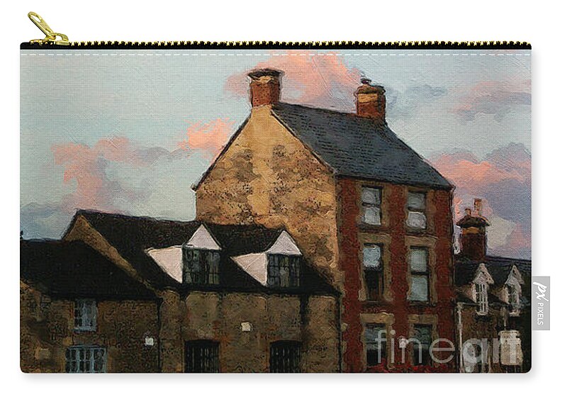 Stow-in-the-wold Carry-all Pouch featuring the photograph Stow Shops by Brian Watt