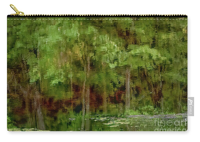 Simsbury Zip Pouch featuring the photograph Stratton Brook Pond Reflections by Lorraine Cosgrove
