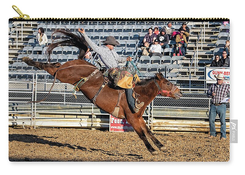 Rodeo Zip Pouch featuring the photograph Stretched out by Fon Denton
