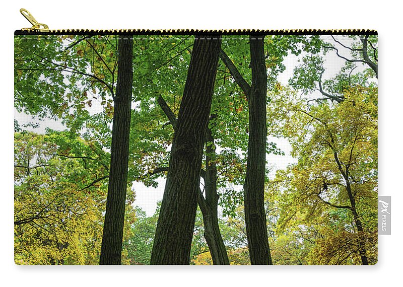 Autumn Zip Pouch featuring the photograph Strolling Through the Park by Kevin Suttlehan
