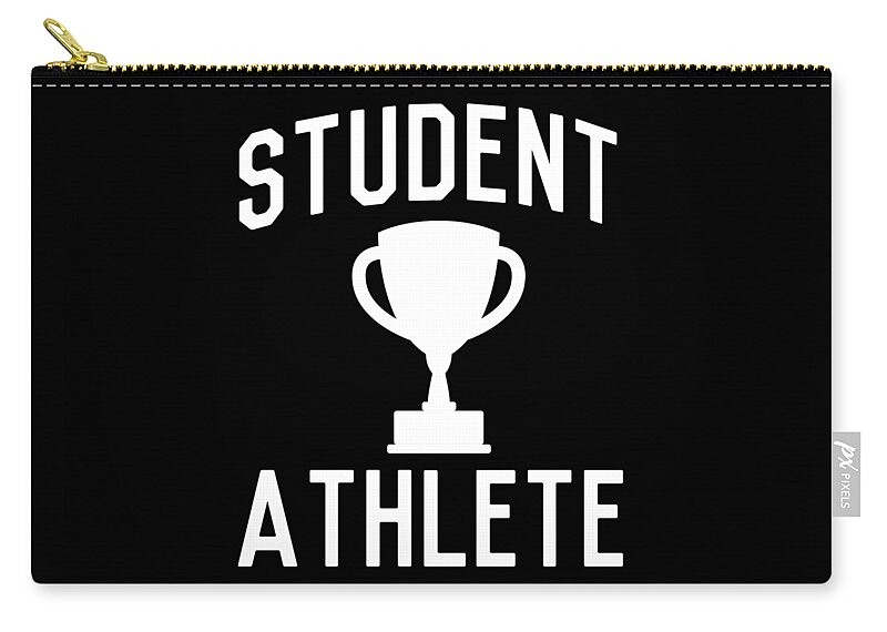 Funny Zip Pouch featuring the digital art Student Athlete by Flippin Sweet Gear