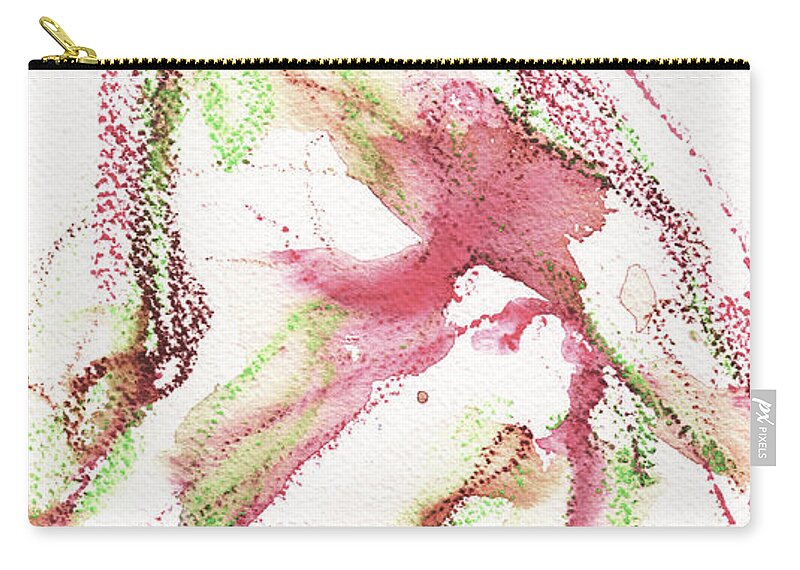 Abstract Nude Watercolour Zip Pouch featuring the painting Studio Nude IV Soft by Roxanne Dyer