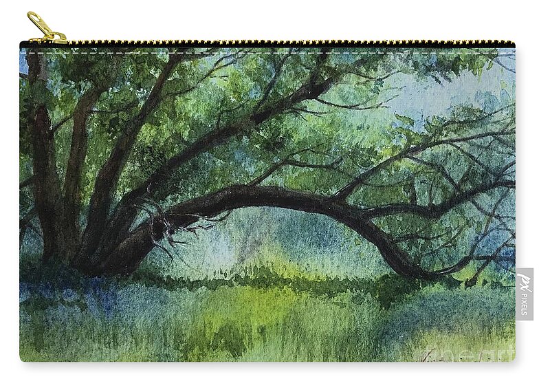 Plein Air Zip Pouch featuring the painting Summer Arc by Victoria Lisi
