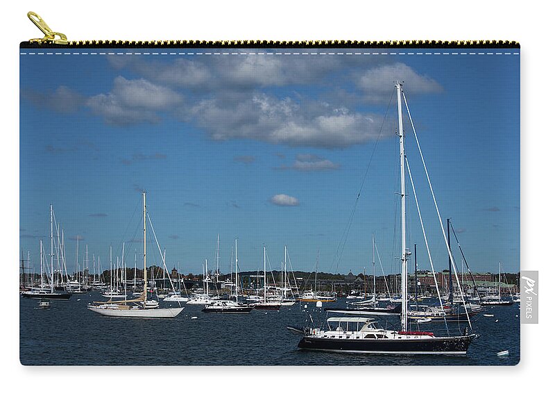 Newport Harbor Zip Pouch featuring the photograph Summer at the Harbor by Karol Livote