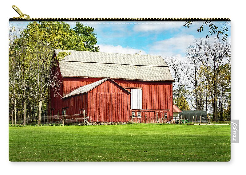 Barn Zip Pouch featuring the photograph Summer Barn by Cathy Kovarik