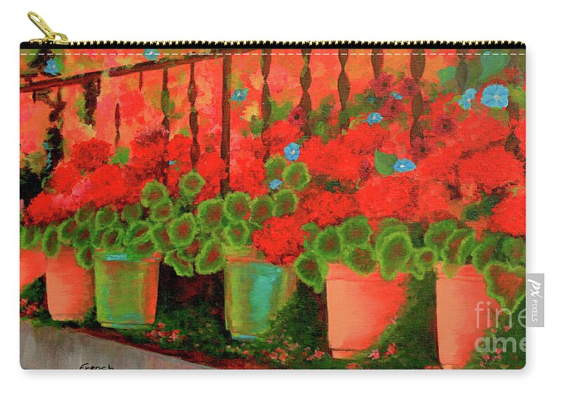 Acrylic Carry-all Pouch featuring the painting Summer Blooms by Jeanette French