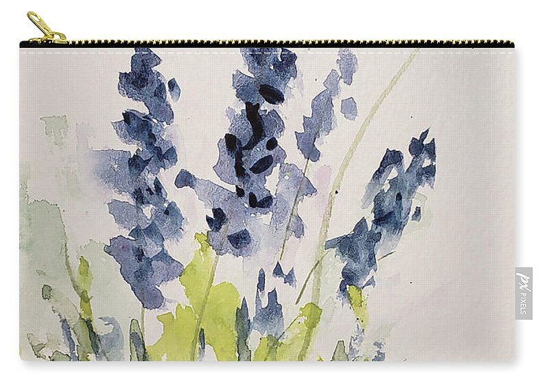Garden Zip Pouch featuring the painting Summer Blue by Stanton Allaben