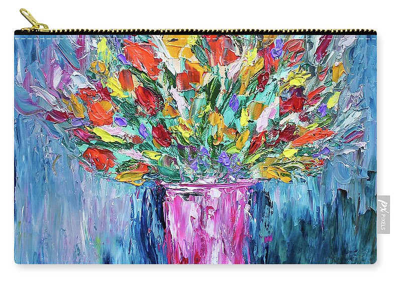 Flowers Carry-all Pouch featuring the painting Summer Delight by Teresa Moerer