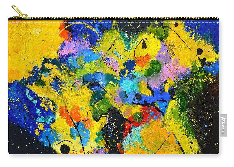 Abstract Zip Pouch featuring the painting Summer diving by Pol Ledent