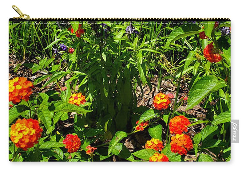 Orange Flowers Zip Pouch featuring the photograph Summer Flowers by Kenny Glover