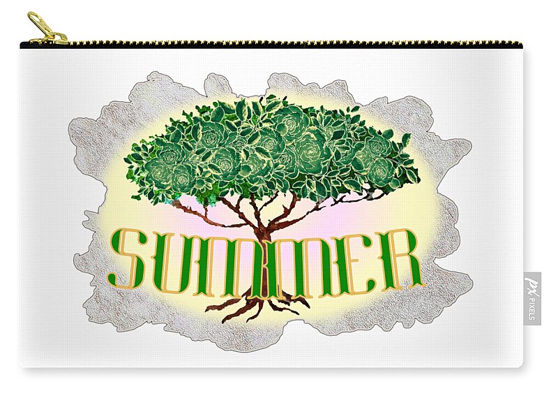 Summer Zip Pouch featuring the digital art Summer is Here by Delynn Addams