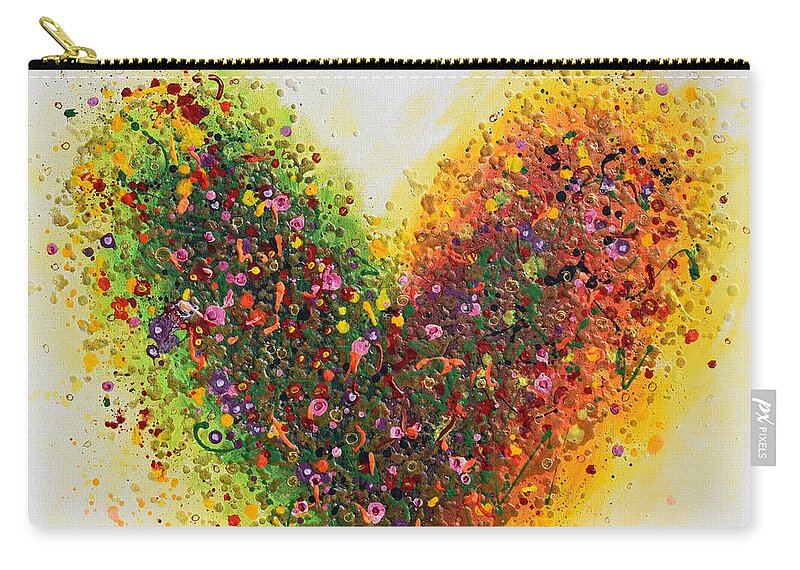 Heart Carry-all Pouch featuring the painting Summer Love by Amanda Dagg