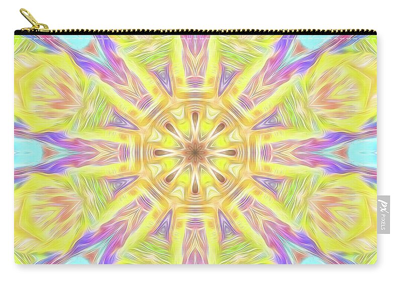 Summer Zip Pouch featuring the photograph Summer Mandala by Beth Sawickie