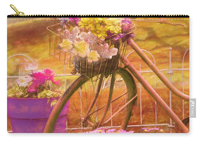 Birds Zip Pouch featuring the photograph Summer Morning Painting by Debra and Dave Vanderlaan