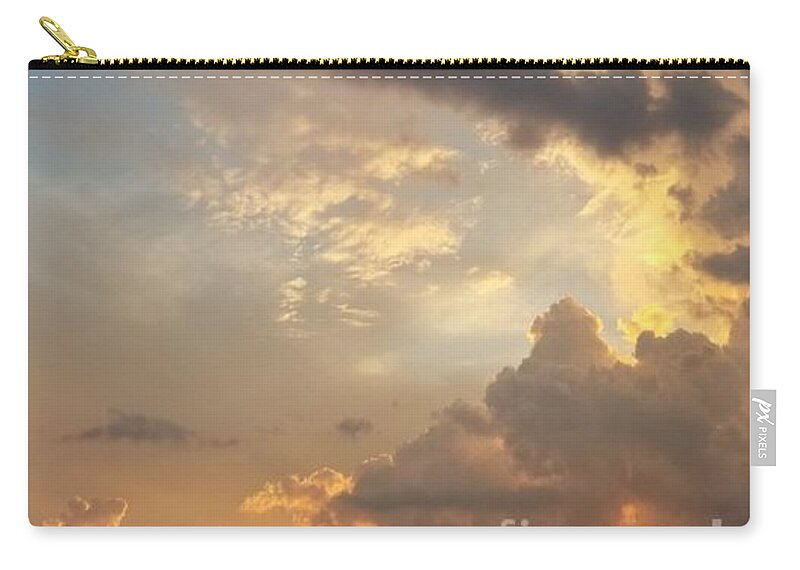 Orange Clouds Photography Zip Pouch featuring the photograph Summer Sky by Expressions By Stephanie