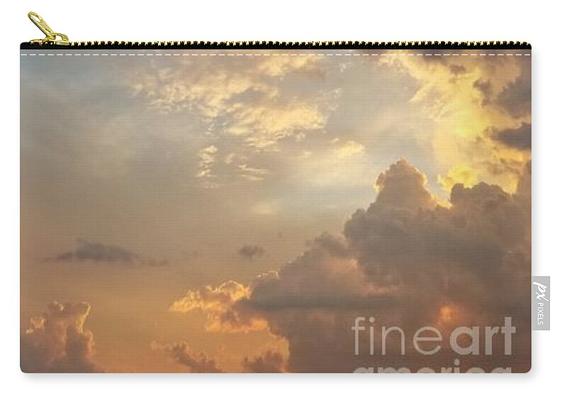 Orange Clouds Photography Carry-all Pouch featuring the photograph Summer Sky by Expressions By Stephanie