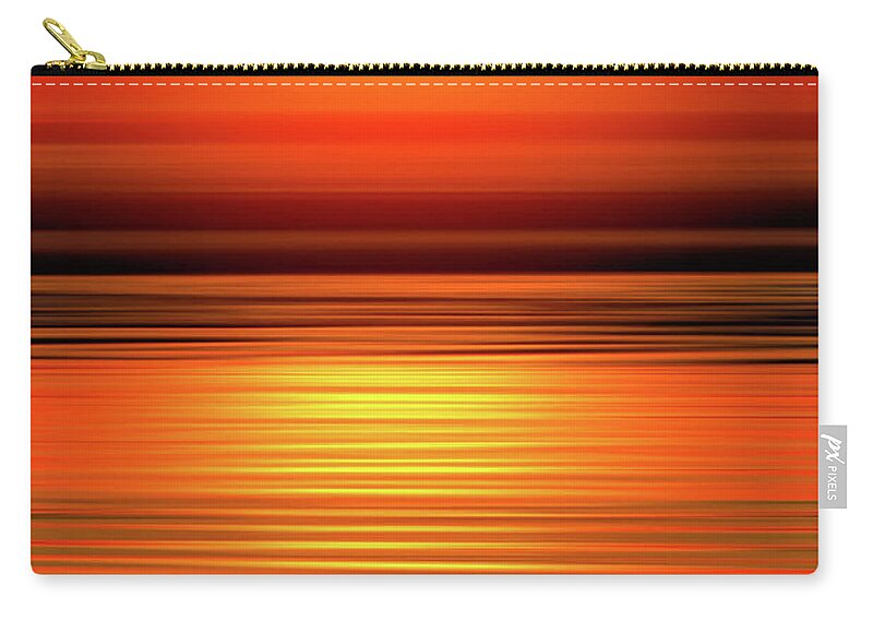 Sunset Zip Pouch featuring the photograph Sun and Sand by Vivian Krug Cotton