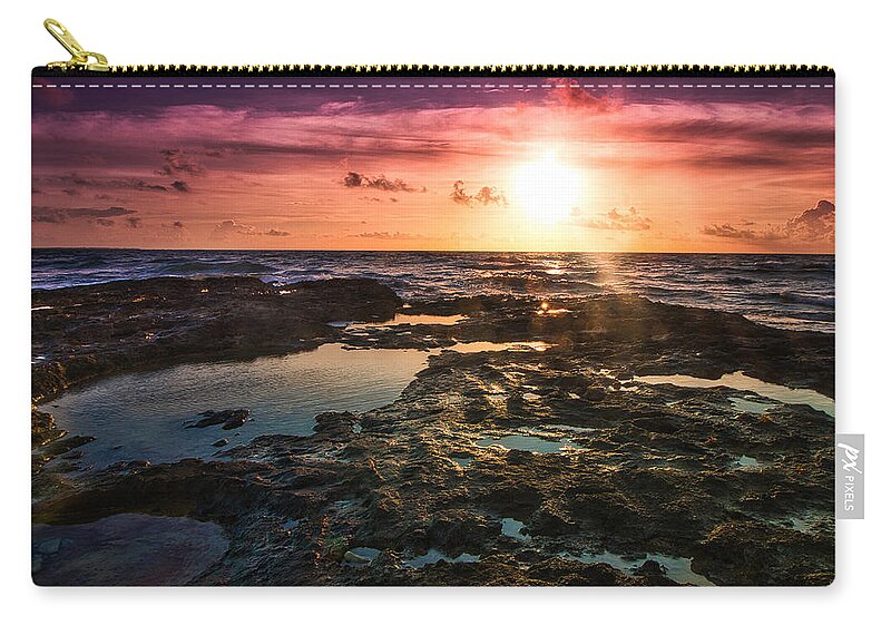 Sunrise Zip Pouch featuring the photograph Sun Flare by Montez Kerr