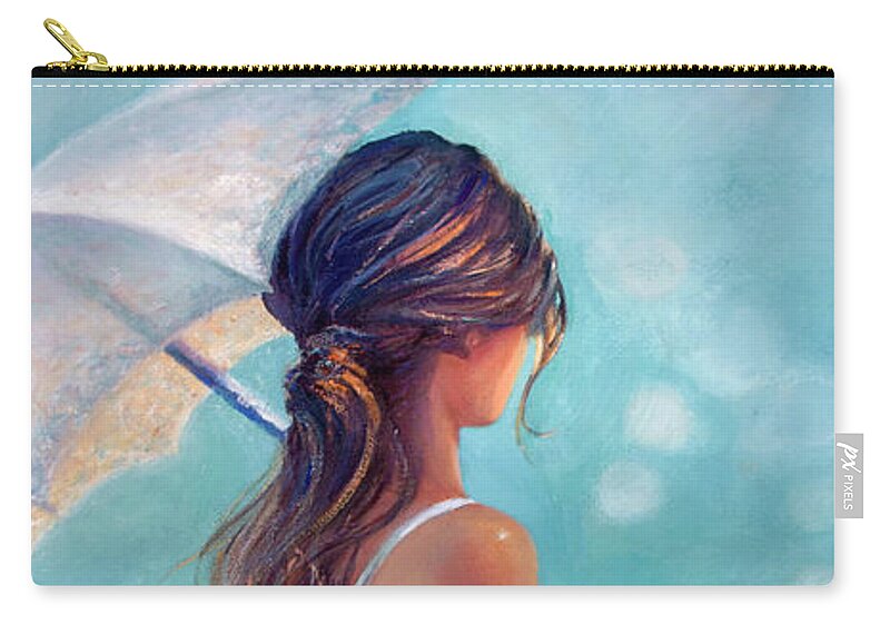 Sun Kissed Zip Pouch featuring the painting Sun Kissed by Michael Rock