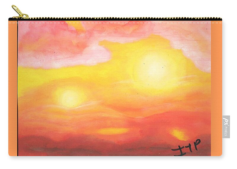 Sun Zip Pouch featuring the painting Sun Like Me by Esoteric Gardens KN