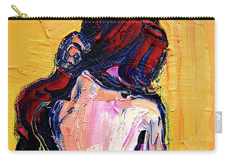 Nude Carry-all Pouch featuring the painting Sunbathe by Aja Trier