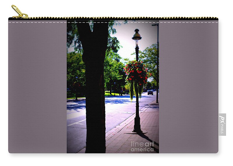 Neighborhood Zip Pouch featuring the photograph Sunday Afternoon In Town by Frank J Casella
